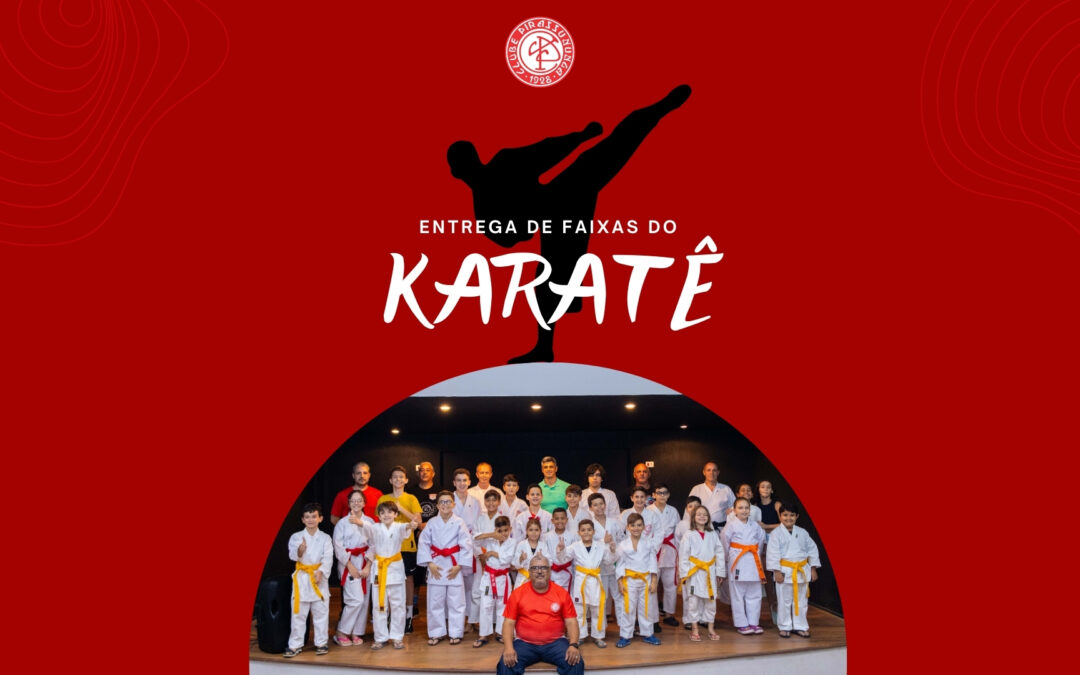 Entrega de faixas do Karatê