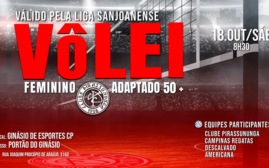 Vôlei Feminino 50 + Liga Sanjoanense